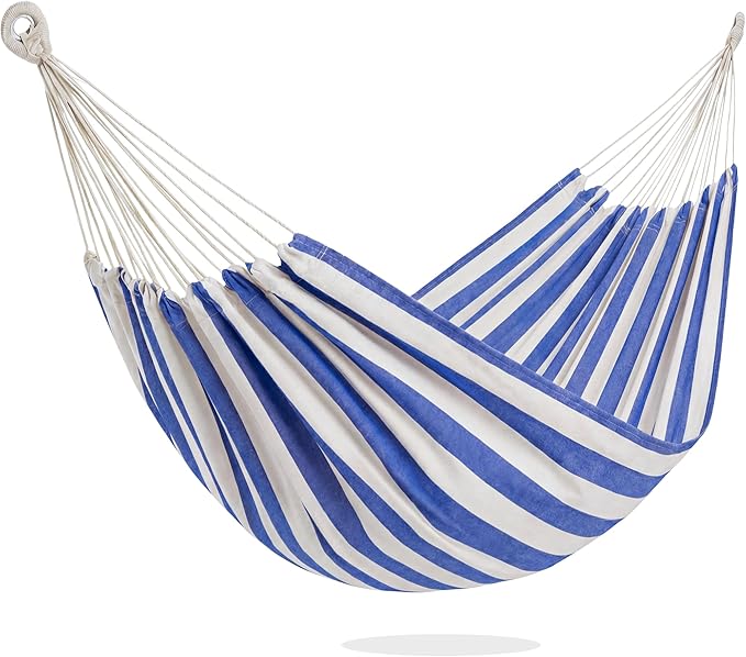PNAEUT Double Hammocks for Outside, Replacement Outdoor Tree Hammock for Indoor Patio Porch Garden (Sky, Medium)