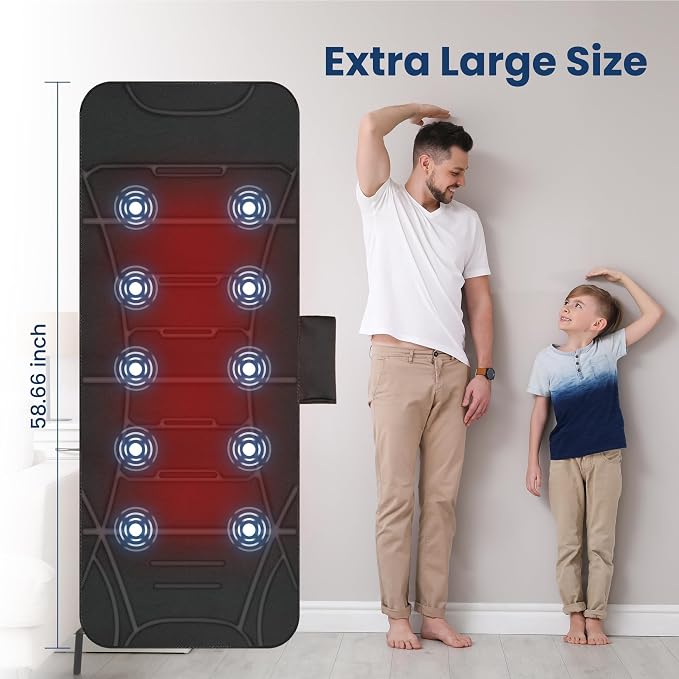 COMFIER Full Body Massage Mat Pad, Heating Vibrating Massage Chair Pad with 10 Vibration Motors, 5 Massage Modes and Auto Shut Off, Gift for Men Women