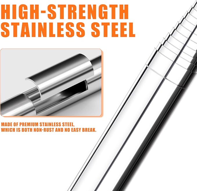 Golf Ball Retriever 9Ft/12Ft/14.5Ft/16.3Ft/20Ft Golf Ball Retriever Telescopic，Professional Stainless Steel Ball Retriever Tool Golf
