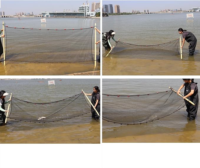BasicGear Professional Seine Net | 5 to 50 ft | Ultra Strong | Maximizes Catch | Ideal for Both Commercial and Recreational Fishing