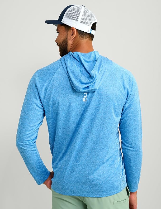 HUK Mens Pursuit Vented Long Sleeve Hoodie, Fishing Shirt with Hood