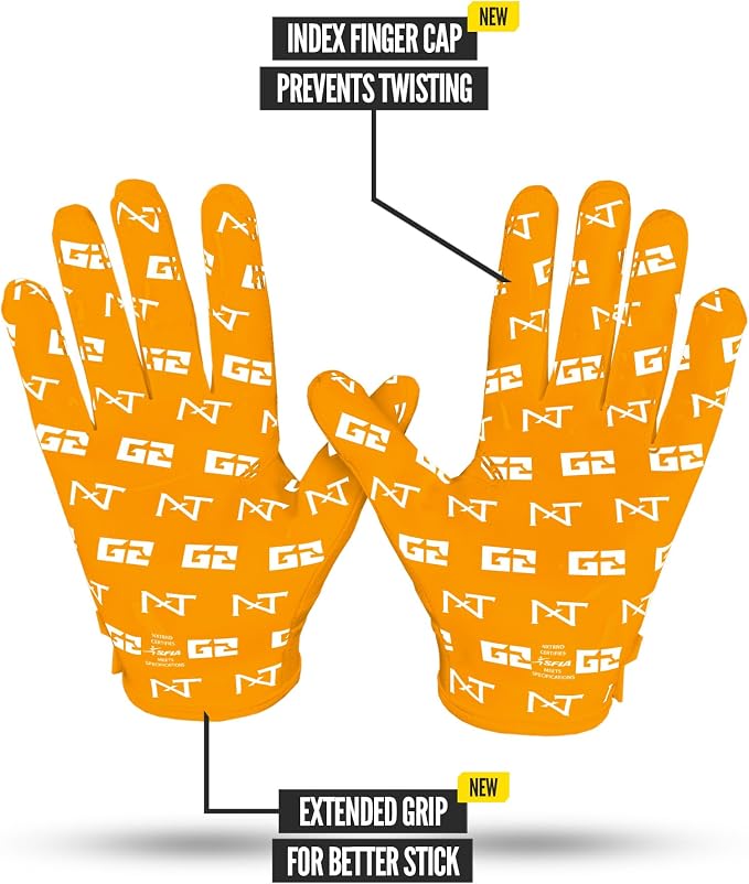 Nxtrnd G2 Pro Football Gloves, Men's Ultra Sticky Elite Receiver Gloves