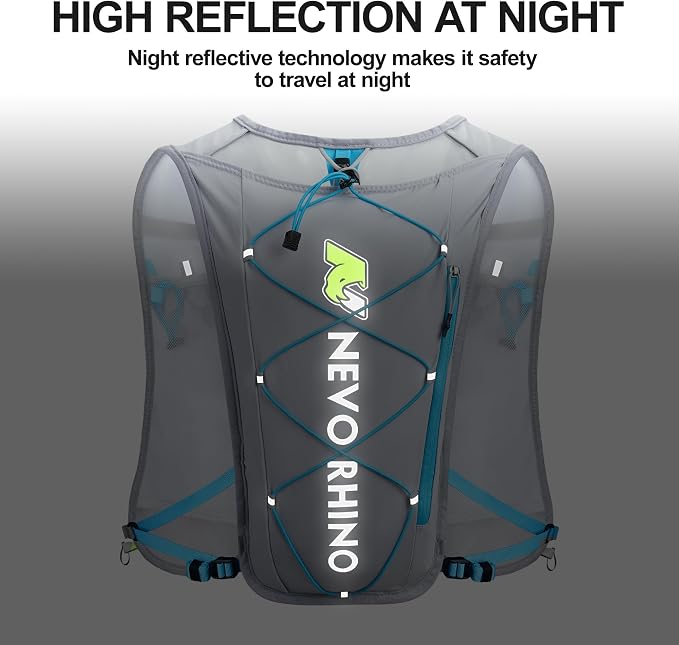 Waterproof Running Vest, 5.5L Breathable Running Hydration Vest with 1.5L Water Bladder, Water Vest for Hiking, Trail Marathon Race, Ideal for Women and Men