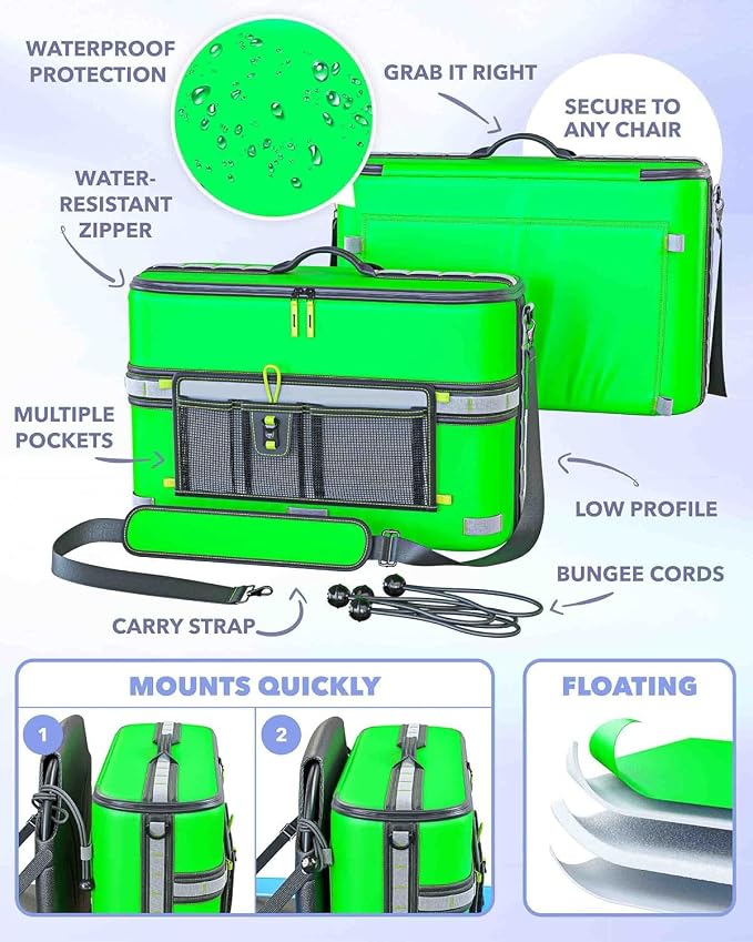 TidyFriend Kayak Cooler Behind Seat, Waterproof Cooler for Kayaking, Kayak Accessories Cooler Bag, Compatible with Lawn Chair Seat, Portable Ice Chest, Keeps Drinks Cold, Travel, Beach, Lunch
