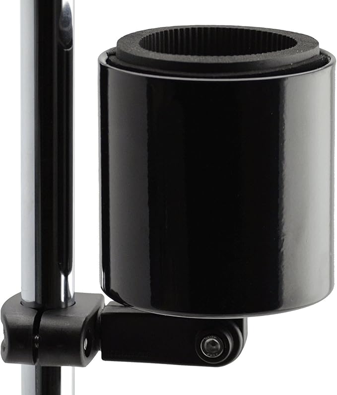 Kroozie Deluxe Bike Bottle Holder – Universal, Stainless Steel Bike Cup Holder for Handlebars – For Vertical or Angled Bars & Drinks up to 48 Oz. – Stroller, Cruiser, & Ebike Accessories