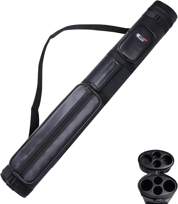 GSE Games & Sports Expert 2x2 Deluxe Hard Billiard Pool Cue Stick Carrying Case, Billiard Cue Case, Billiards Accessories (Several Colors Available)