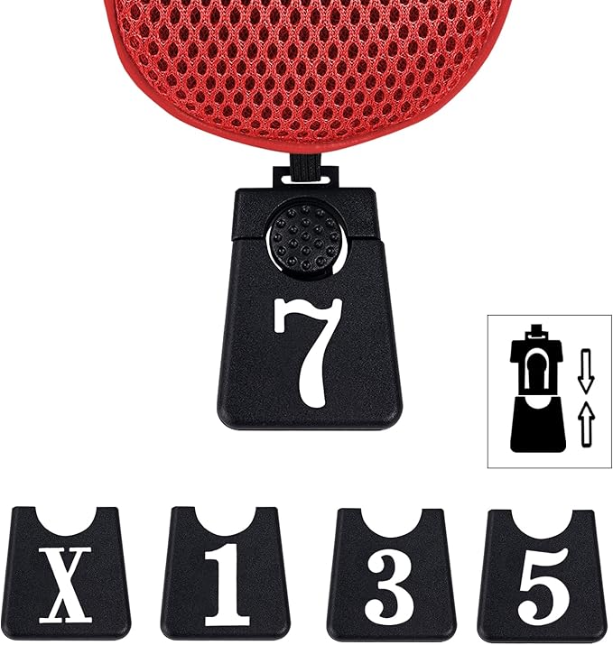 Andux 4pcs/Set Mesh Golf 460cc Driver Fairway Wood Club Head Covers Long Neck with No. Tags