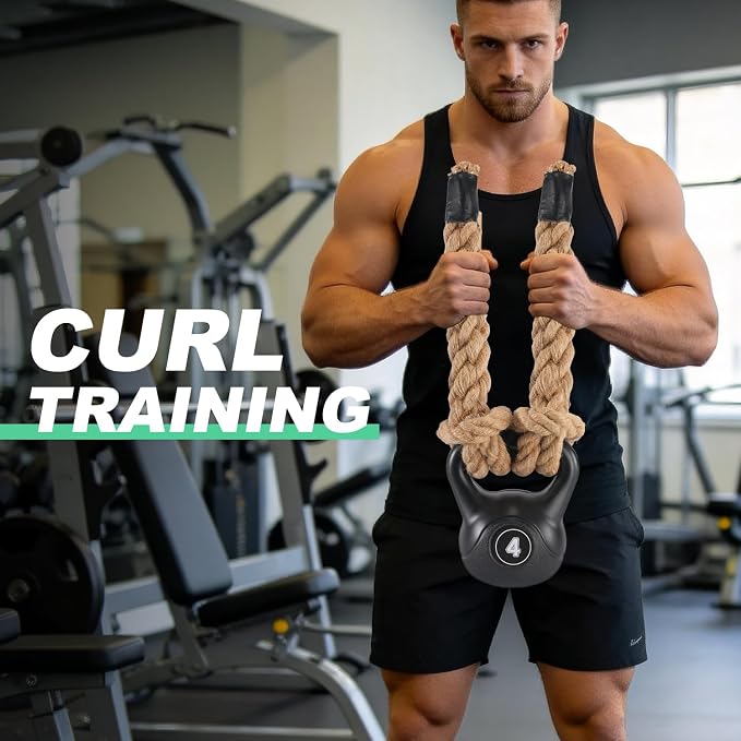Rope Grips for Pull Ups, Enhance Grip Strength & Endurance, Versatile Fitness Accessory for Dumbbells & Barbells, Pull Up Bars Durable & Comfortable Design