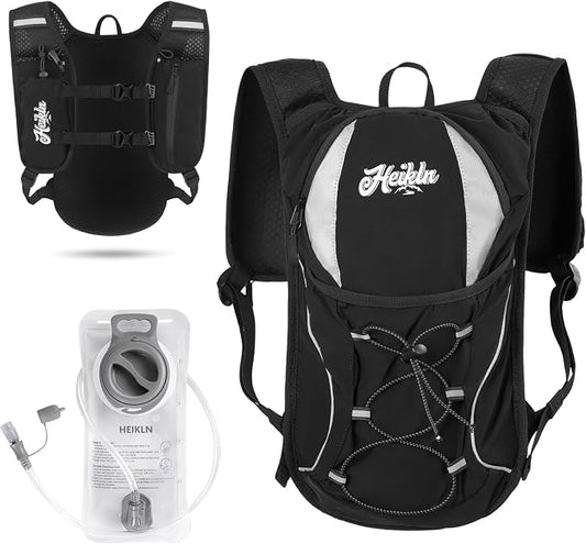 HEIKLN Hydration Backpack,Lightweight Water Backpack with 2L Water Bladder Running Hydration Vest Backpack for Hiking Running Cycling Hiking