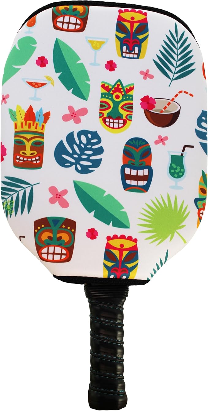 BeeJos Hawaiian Collection: Premium Slip-On Pickleball Paddle Cover-Fits Standard Size Paddles-Zipperless (Paddle not Included)