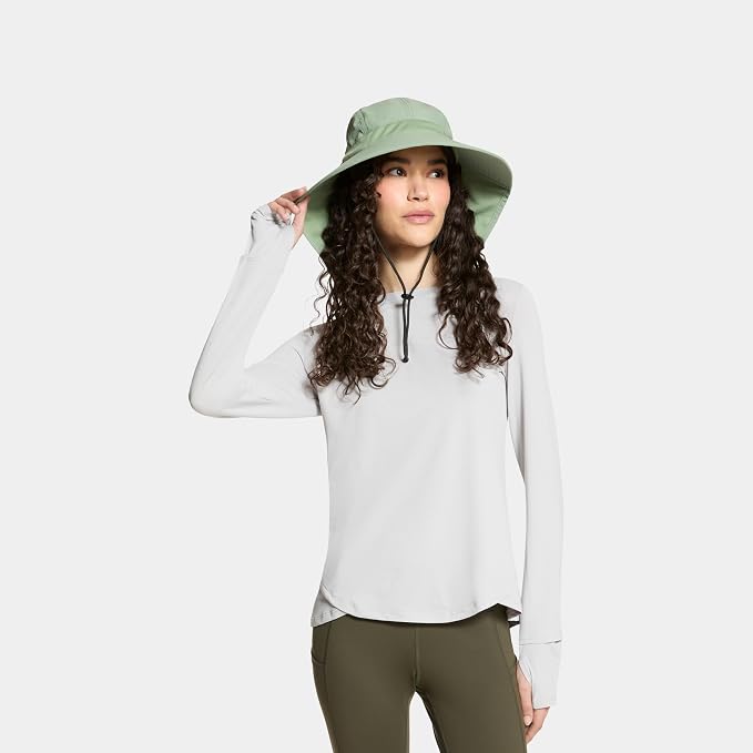 Cooling Sun Defender Sun Hat, UPF 50 UV Protection for Men Women, Wide Brim Outdoor Hat for Hiking, Fishing, Beach, Gardening (Hedge Green)