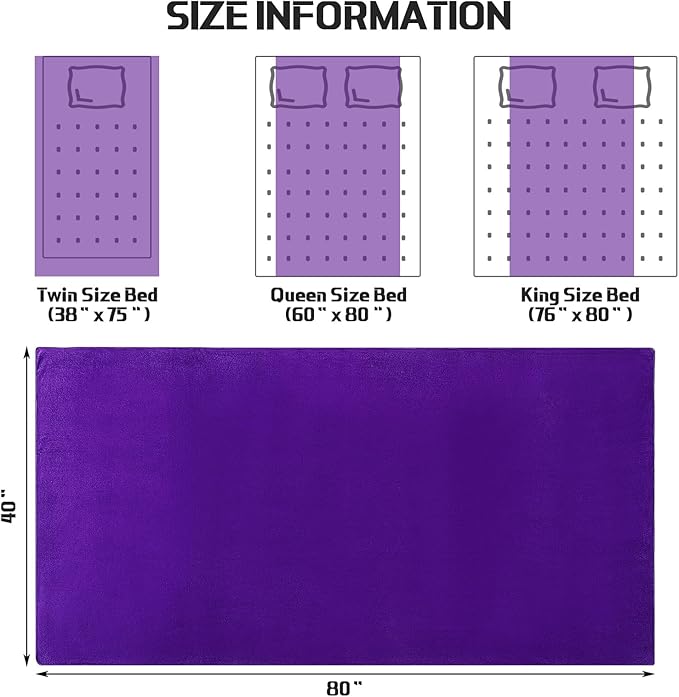 Mixweer 2 Pcs Oversized Bath Towels, 40 x 80 Inch Giant Microfiber Jumbo Bath Sheets Ultra Soft Bathroom Microfiber Quick Dry Absorbent Shower Towels for Spa Camping Beach (Dark Purple)