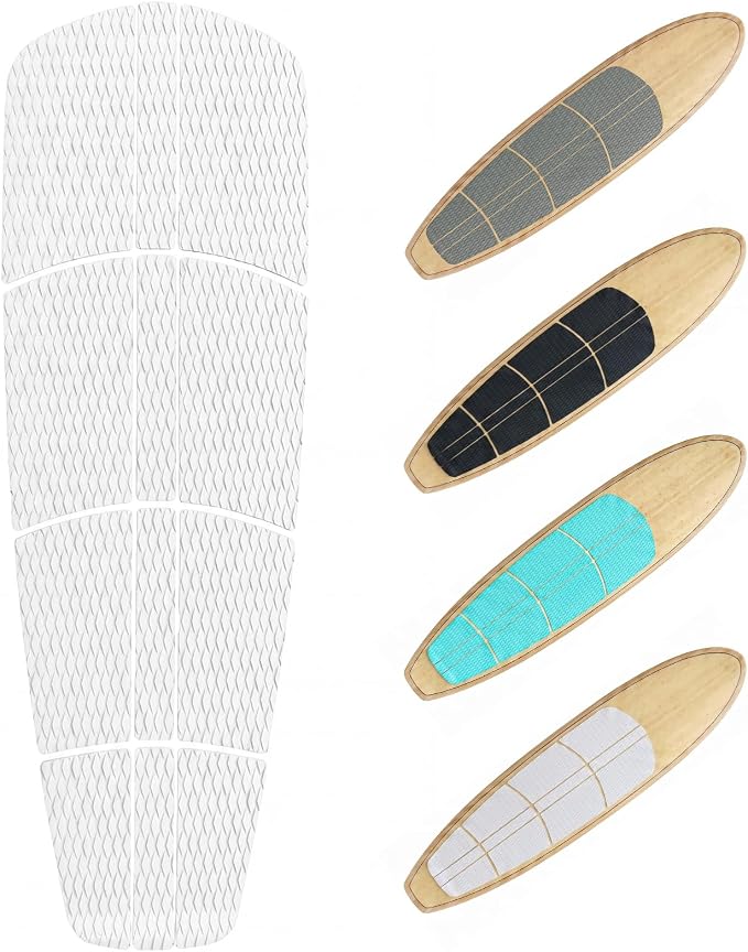 Nuanchu 12 Pcs Sup Deck Traction Pad Tail Pads Skid Proof for Stand up Paddle Board Long Board Surfboard Performance EVA 23.62 x 11.5 x 2 Inches