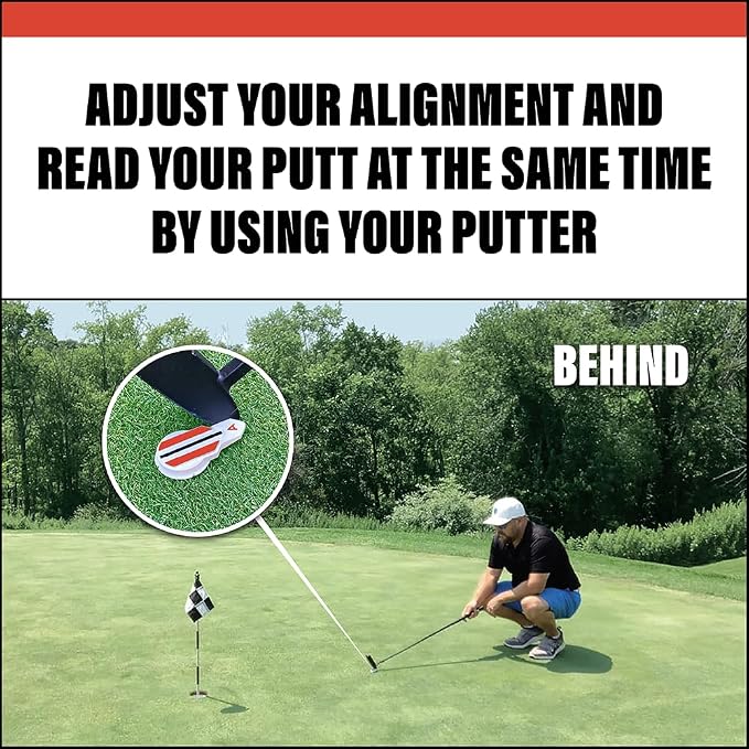 Putting Alignment Aid Tool - Golf Ball Marker - Rotate to Aim - Golf Gift Accessory for Men & Women Golfers - USGA Compliant