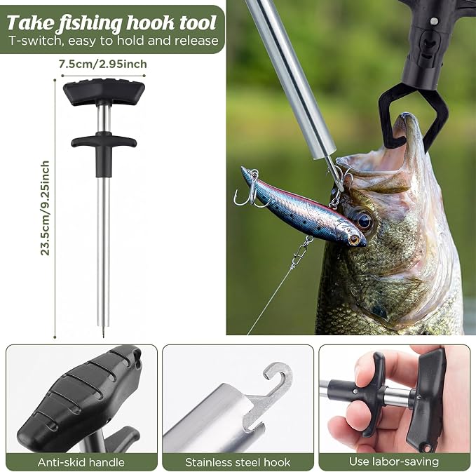 Fishing Tackle Bag & Tools Kit Fishing Accessories,Waterproof Fishing Waist Pack with Fishing Pliers,Fish Hook Remover,Lures,Gear Storage for Men Women Fishing Gifts