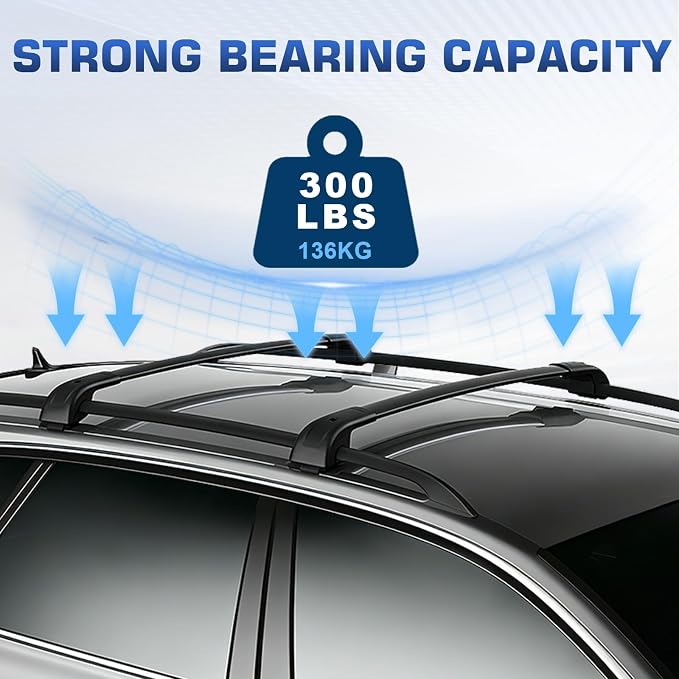 Roof Rack Cross Bars Compatible with Subaru Forester 2014-2026(Not for Wilderness), 300LBS Heavy Duty Adjustable Aluminum Cargo Bar for Rooftop Carrier, Cross Bars for Luggage, Kayak, Canoe, Bike