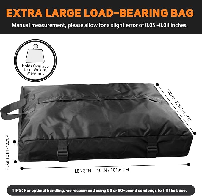 Heavy Duty Weighted Base Anchor for Portable Basketball Hoops Can Hold in Excess of 360 lbs, Weather Resistant Universal Basketball Hoop Weight for Base, to Secure Basketball Hoop, Black