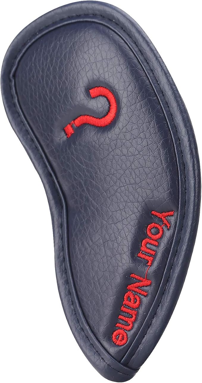 CRAFTSMAN GOLF 12pcs or 1pc Thick Synthetic Leather Golf Iron Head Covers Set Headcover Fit All Brands Callaway Ping Taylormade Cobra Etc. Also Custom Name