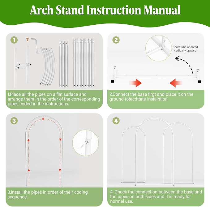 7.2FT Metal Wedding Arch Backdrop Stand,Stable Wedding Arch Frame for Wedding Ceremony Birthday Party Baby Shower Graduation Anniversary Floral Decoration,White