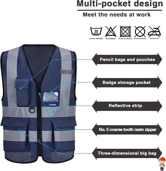 A-SAFETY small work vest navy