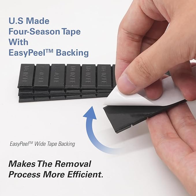 CKAuto 1/4oz Trapezium Adhesive Stick on Wheel Weights,EasyPeel Tape, 72oz/Box, US Quality(288pcs) Black