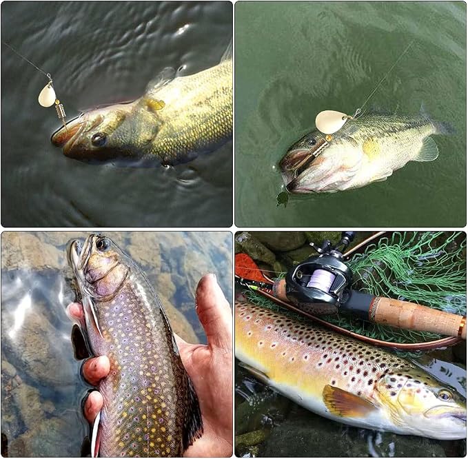 Dr.Fish 1310 Pieces Spinner Making Kit Lure Making Suppies Walleye Rig Spinner Blades Lure Bodies Floats Spinnerbait Shafts Accessories Freshwater Bass Materials