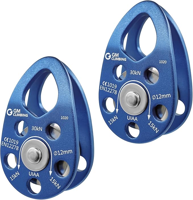 GM CLIMBING Swing Cheek Micro Pulley 30kN CE UIAA Certified