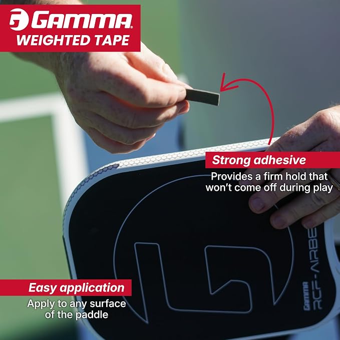 Gamma Weighted Tape – Adjustable Paddle & Racquet Weight for Enhanced Control, Power & Speed – Customizable Tape for Pickleball, Tennis, Padel Parent