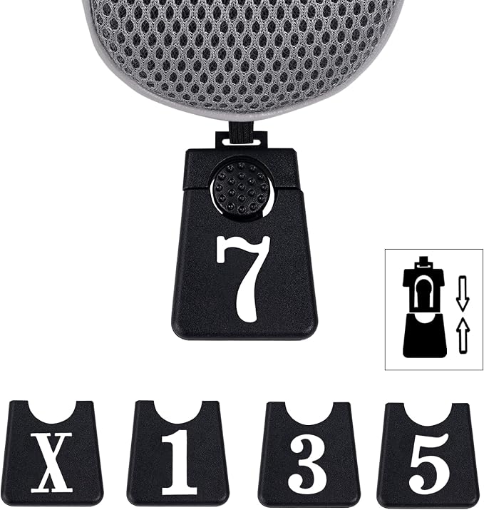Andux 5pcs/Set Mesh Golf 460cc Driver Fairway Wood Club Head Covers Long Neck with No. Tags