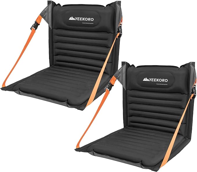 Inflatable Folding Seats, Portable Chairs with Back Support, Foldable and Lightweight Seat for Camping/Sporting Events,Stadium Seats with Storage Bag Lounge Chair