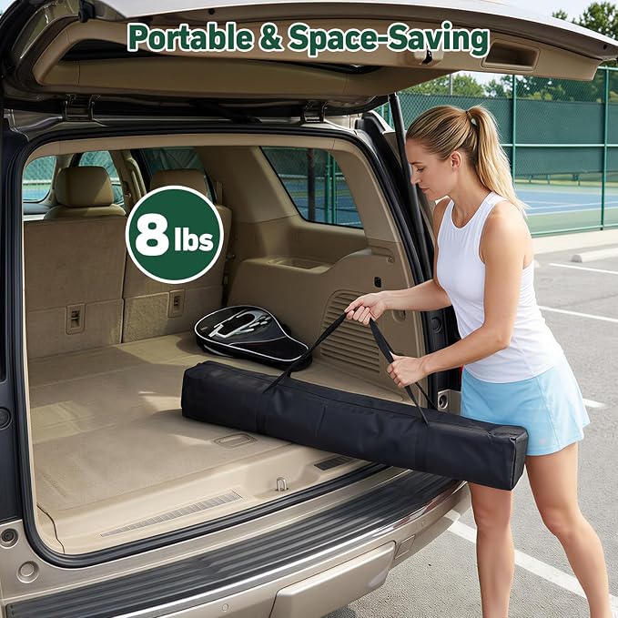 YooKoo Pickleball Basket with Lockable Wheels, Collapsible Pickleball Hopper Holds Up to 100 Balls, Sports Equipment Organizer Suitable for Ball Court, School, Garage