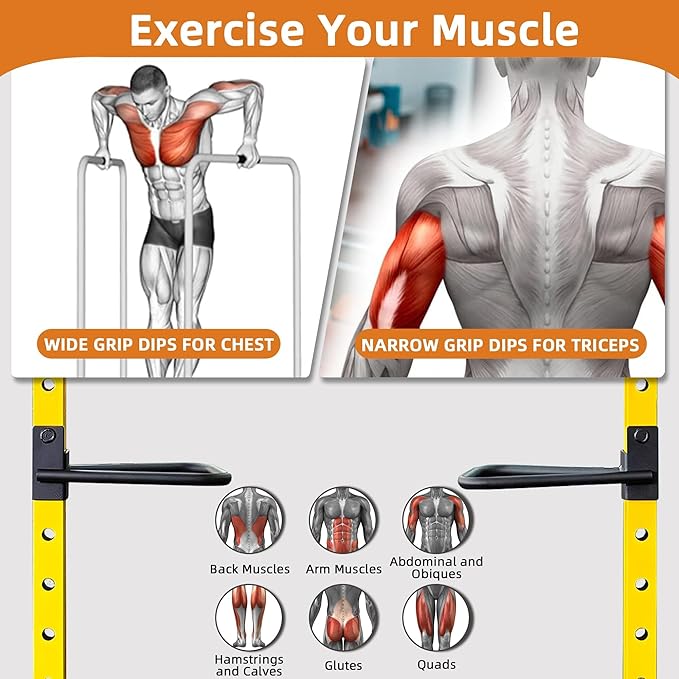 Fitvids Upgraded Adjustable Jammer Arms, Lever Arms, Monolift Attachments Rated 600 LB Per Arm, Fits Racks at All Post Sizes and Hole Sizes, Pair