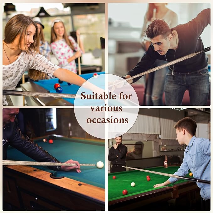 Kmise 57 inch Pool Cue, 19oz Cue Stick with 9.5mm Professional Tip, Handcraft, Made of Chacate Preto Wood, Bar or House Use for Men or Women, Pool Sticks for Adults