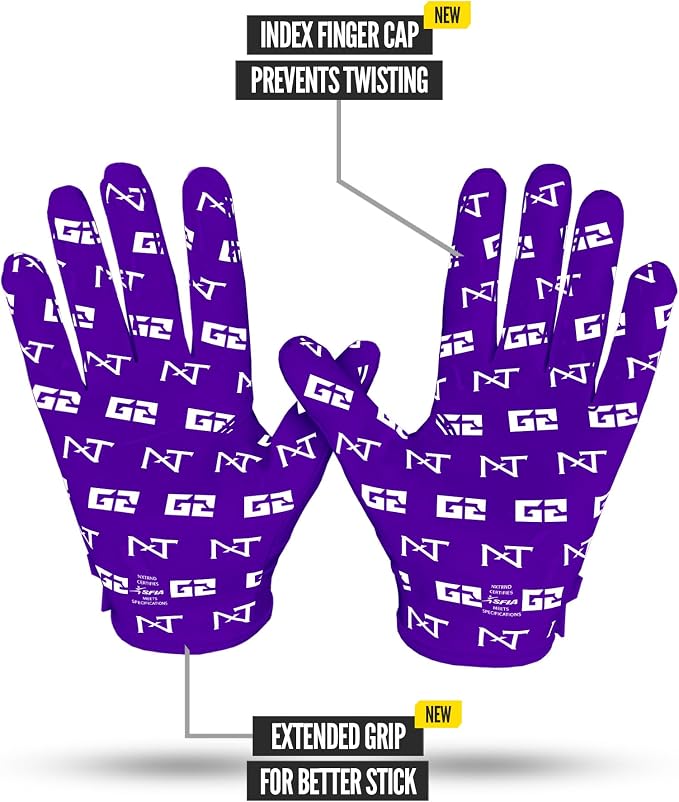 Nxtrnd G2 Pro Football Gloves, Men's Ultra Sticky Elite Receiver Gloves