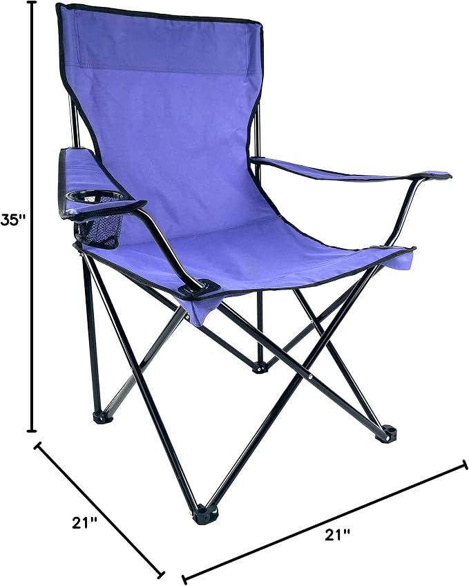 Folding Portable Outdoor Camping Chair[Large] (Purple)