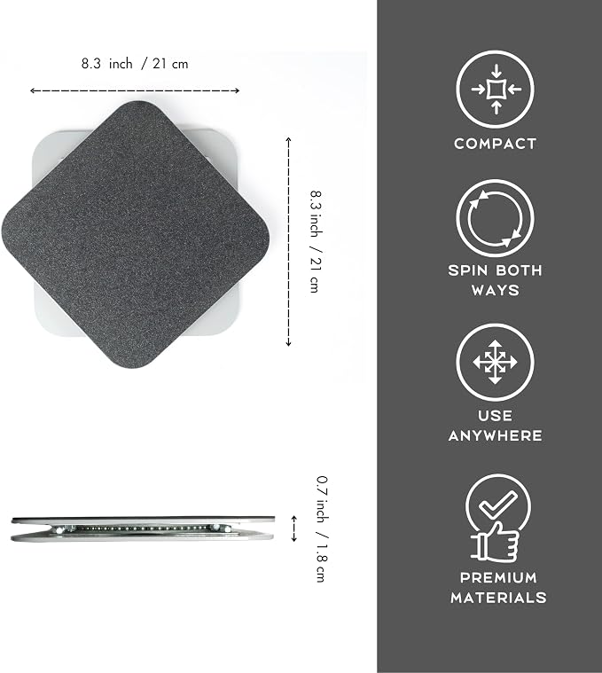 Ceaz Figure Skating Spinner - Off Ice Training Aid to Practice Spinning for Ice Skaters, Ballet, Gymnastics and Dance - Includes Skate Sharpening Tool