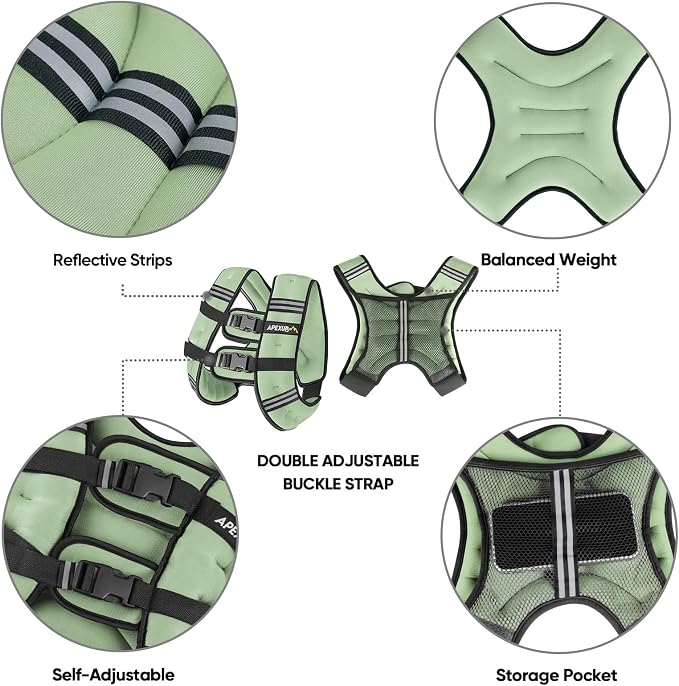 APEXUP Weighted Vest Men Women, Weight Vest for Women Workout Equipment for Strength Training Running