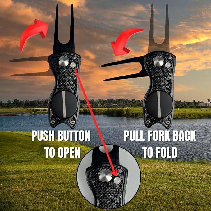 Golf Bag Accessories for Men – Golf Club Water Brush, 50 Golf Tees, Divot Tool & 12x20 Inch Towel - Golf Gifts for Men, Mens Golfing Gifts, Golf Essentials for Men, Golf Accessories Kit