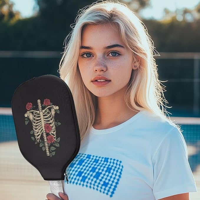Pickleball Paddle Covers Only for Men and Women Zipper Closure Protection and Decoration