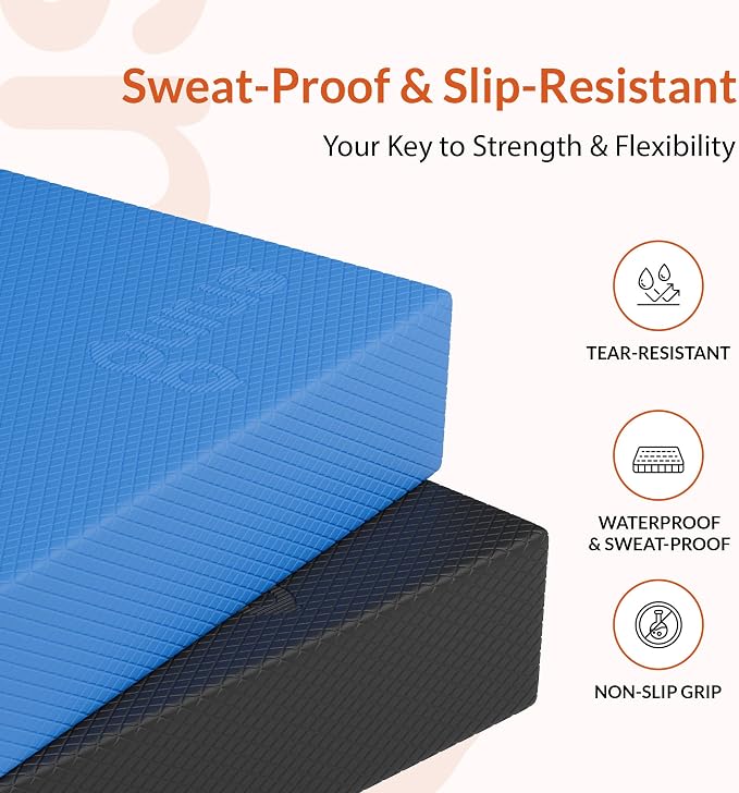 Gurus Balance Pad – High-Density Foam Balance Pad Physical Therapy for Stability & Strength, Exercise Foam Pad for Balancing, Non-Slip Lightweight Trainer for Home Gym & Rehab (Blue)