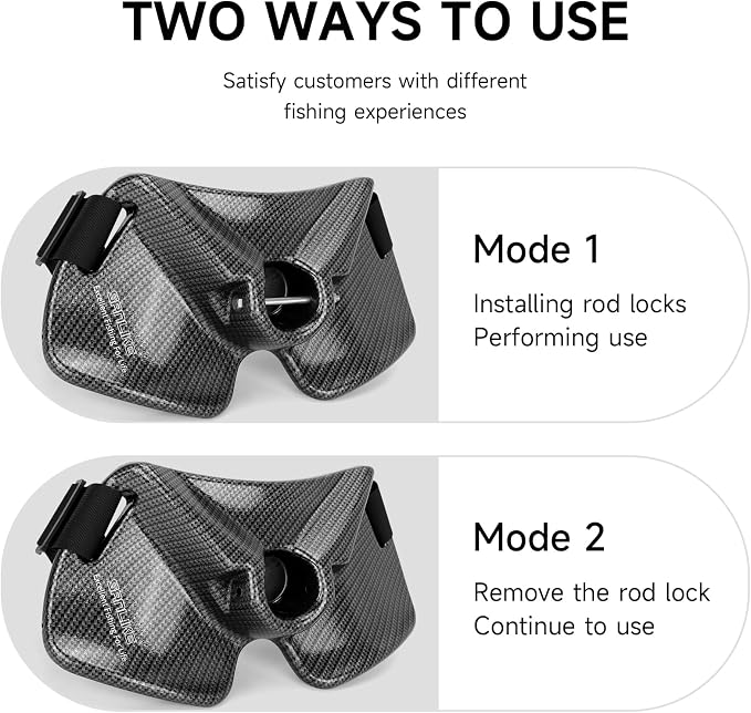 SANLIKE Fishing Belt Rod Holder,Adjustable Fishing Fighting Waist Belt with EVA Padded Plastic Material Fishing Belt,360 Degree Adjustable