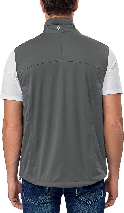 Little Donkey Andy Men's Lightweight Softshell Vest, Windproof Sleeveless Jacket for Running, Hiking, Cycling, Golf
