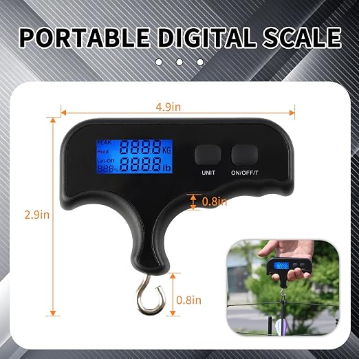 Bow Scale Equipped with Peak Holding Display Capable of Measuring110lb/50kg | Durable And Sturdy, With Precise Measurement