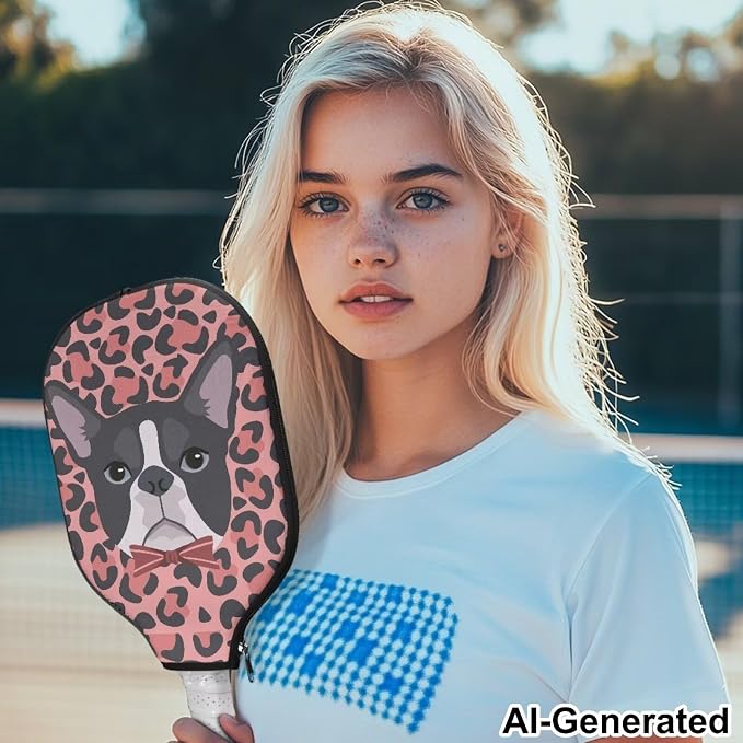 Blue Camo Corgi Pattern Print Pickleball Paddle Covers Only Paddles Holder Sleeve Fits Most Rackets