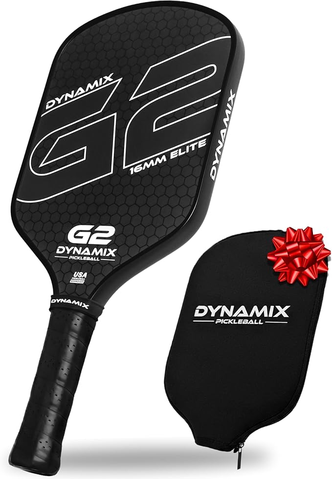 Carbon Fiber Pickleball Paddle 16mm G2, USAPA Approved Raw Carbon Gen2, Pro-Grade Thermoformed Pickleball Racket, Elite Pickle-Ball Paddle for Control, Power & Spin