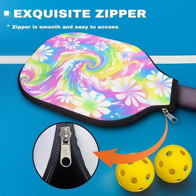 Blue Camo Corgi Pattern Print Pickleball Paddle Covers Only Paddles Holder Sleeve Fits Most Rackets