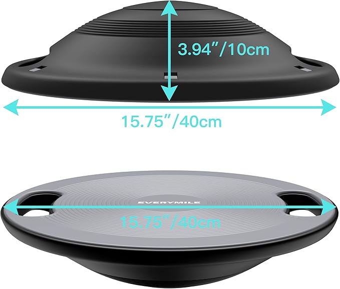 Wobble Balance Board, Exercise Balance Stability Trainer Portable Balance Board with Handle for Workout Core Trainer Physical Therapy & Gym No-Skid Surface
