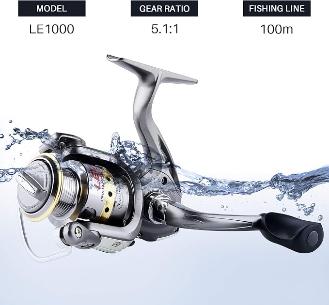 Telescopic Fishing Rod Reel Combo Travel Spinning Pole Set with Accessory | Saltwater Freshwater Fishing Gear Tool Kit with Carbon Fiber Rod Reel Lures Hooks Carrier Bag for Kids Adults Beginner