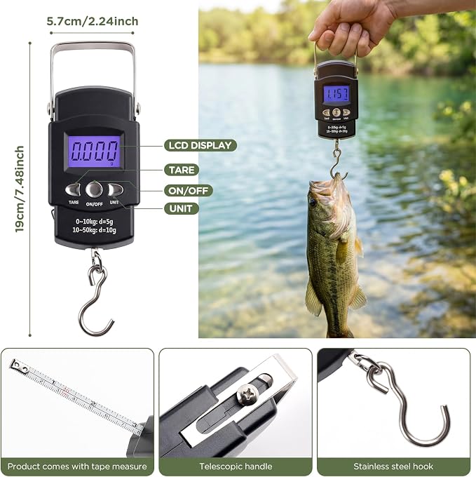 Fishing Tackle Bag & Tools Kit Fishing Accessories,Waterproof Fishing Waist Pack with Fishing Pliers,Fish Hook Remover,Lures,Gear Storage for Men Women Fishing Gifts