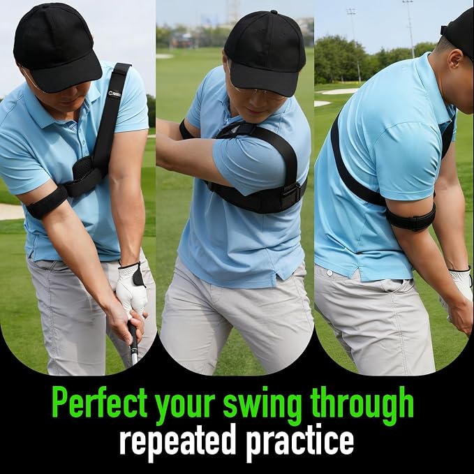 GAIARENA Golf Trail Arm Swing Aid Slider Golf Training Aid, Trainer Equipment to Eliminate Slices & Chicken Wing Swing, Gifts for Men Women Beginner Golfers
